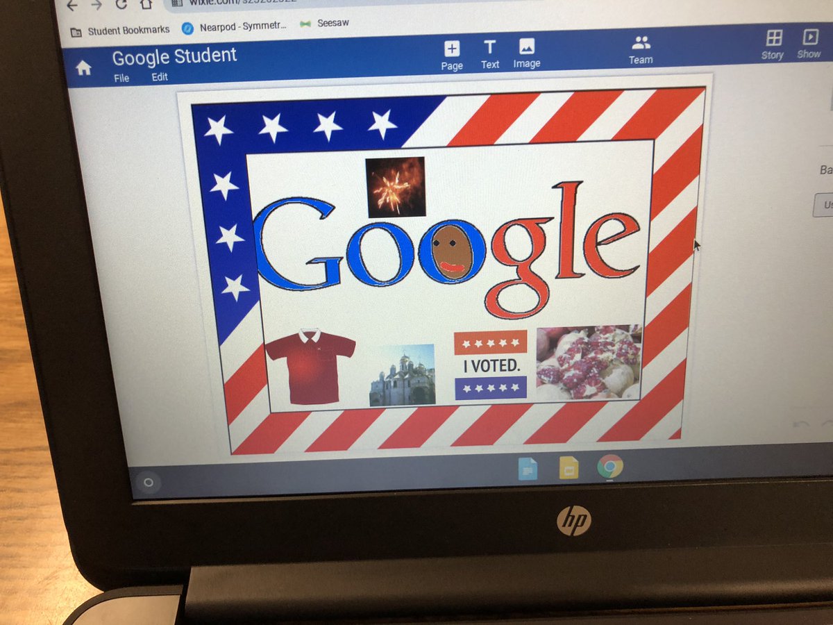 KingsGrantES's tweet image. 3rd Grade Students are creating Google Doodles about principles of American citizenship. We love Wixie! #vbits #tech4learning #Wixie