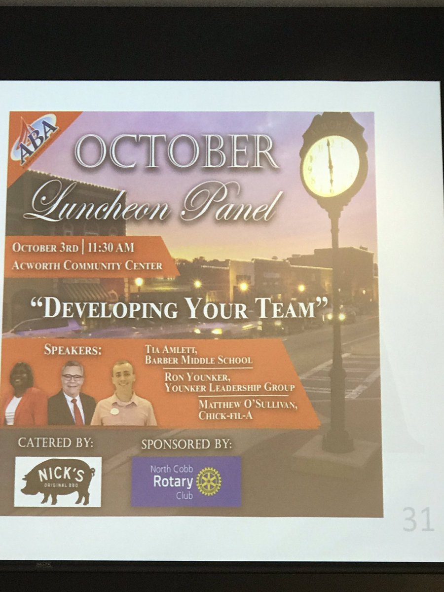 NorthCobbPrincipal (@nchsprincipal) on Twitter photo Great listening to these leaders at today’s ABA luncheon. We’re lucky to have Barber principal Tia Amlett serving in our Warrior community. <a href="/nchswarriors/">North Cobb Athletics</a> <a href="/Sherrichill/">Sherri Hill</a> <a href="/CobbSchools/">Cobb County Schools</a> Great listening to these leaders at today’s ABA luncheon. We’re lucky to have Barber principal Tia Amlett serving in our Warrior community. <a href="/nchswarriors/">North Cobb Athletics</a> <a href="/Sherrichill/">Sherri Hill</a> <a href="/CobbSchools/">Cobb County Schools</a>