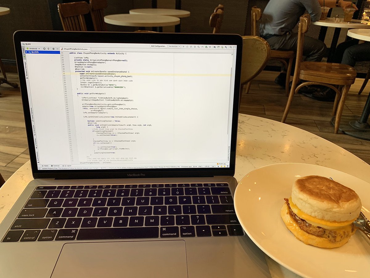 BenDu0ng's tweet photo. Lunch time with codes. 👨💻👨💻 #like4like #likeforlikes #likeforfollow #like4likes #likeforlike #coding #work #worktime #lifeofdeveloper #development #programming #photooftheday #programmer #technology #programerlife #developer #dev #lifeofdev #photography #androidstudio #Starbucks https://t.co/TxVn9bVToo