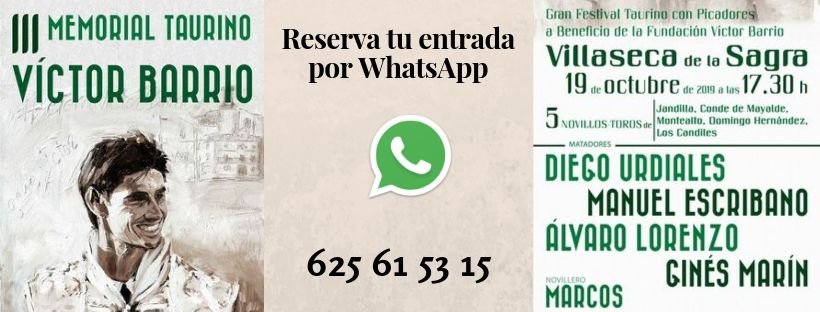 FVictorBarrio's tweet photo. ¿Que dónde puedes comprar tu entrada para el III #MemorialVB? Te lo ponemos fácil:
📍Bar La Queda - Sepúlveda (Segovia)
📍Ayuntamiento de Villaseca de la Sagra (Toledo)
📍Taberna La Tienta - Madrid
¡Y por WhatsApp! ➡️ 625 61 53 15
#EternoVíctorBarrio #VíctorBarrio https://t.co/nO6Dmt3nLd
