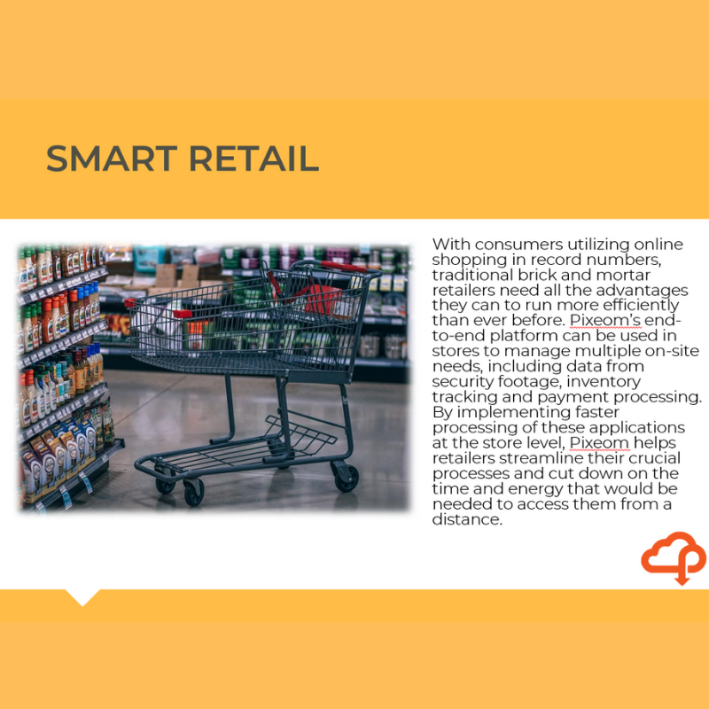 Pixeom's tweet photo. Pixeom helps #retailers streamline their crucial processes and cut down on the time and energy that would be needed to access them from a distance.
#SmartRetail #EdgeComputing #Industry40 #5G https://t.co/22vFb3k5GT