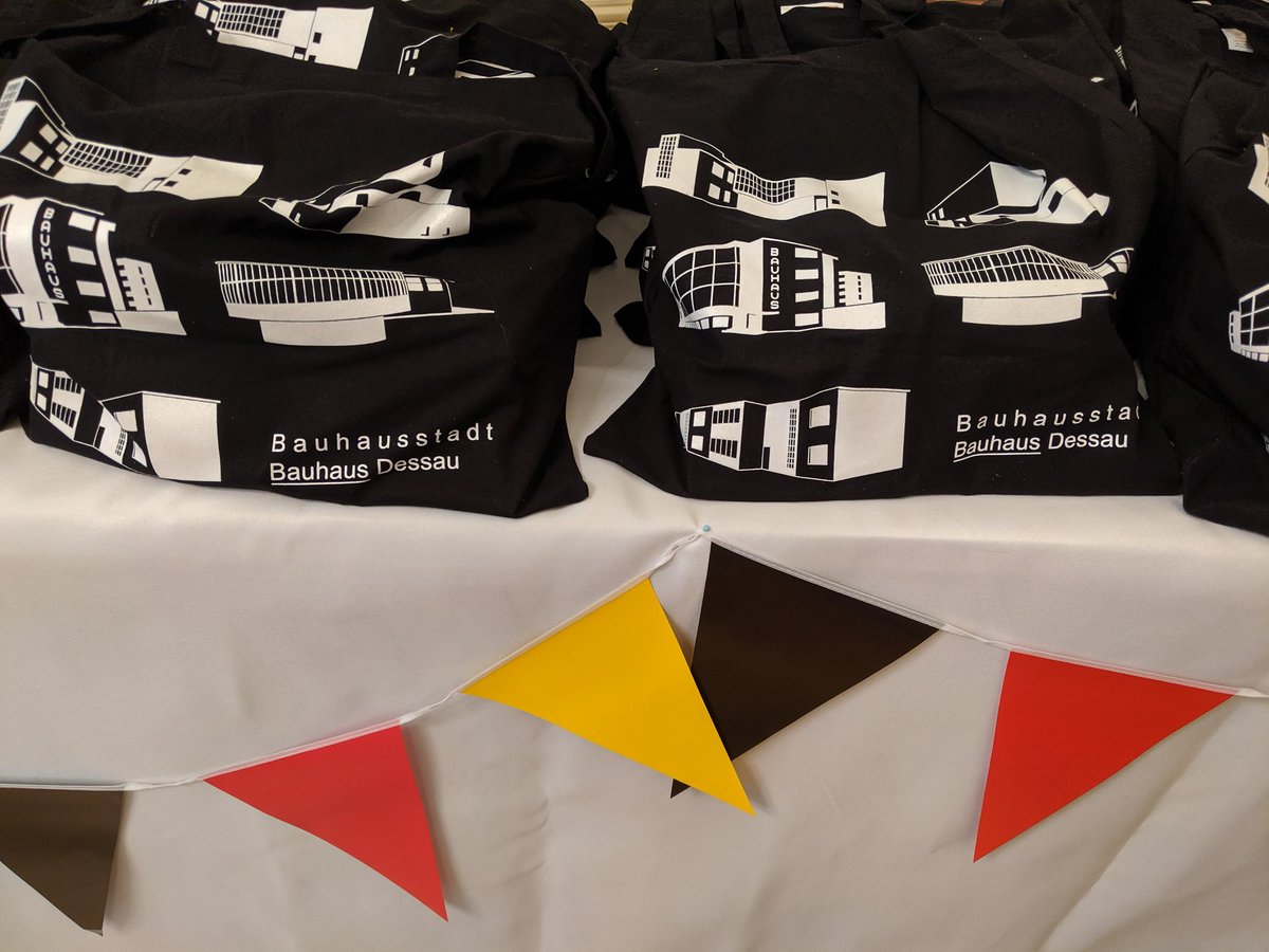ZBranczik's tweet image. Goodie bags celebrating 100 Jahre Bauhaus #GermanUnityLDN