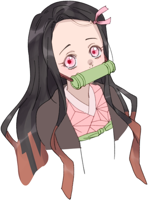 きにこ🐈さんがTwitterに投稿した竈門禰豆子(鬼滅の刃)のイラスト。