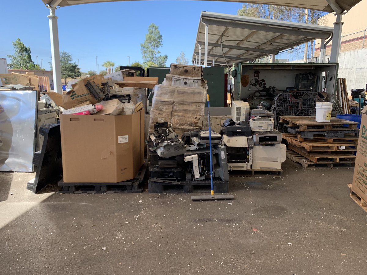 At Miramar cleaning and collecting E-waste!