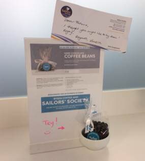 BySeaOrg's tweet image. Delighted to have @ClarksonsGlobal #Oslo office tasting our coffee ☕️ 

The team are currently enjoying our delicious dark chocolate covered Brazilian coffee beans. Yum!

Contact us for your #free trial! 

#coffee #charity #csr #dualbranding