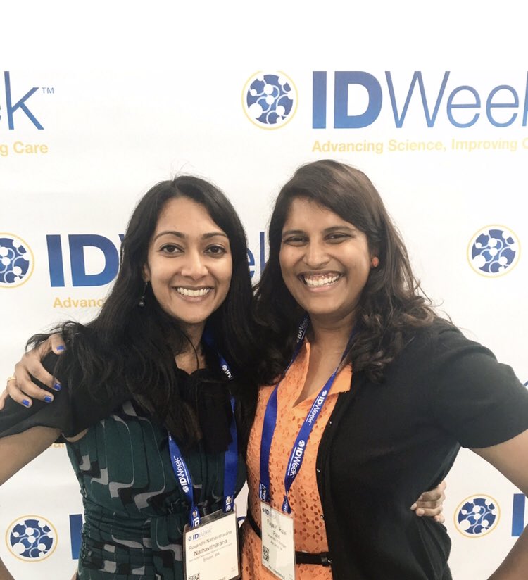 Payal_Patel's tweet photo. So darn proud of @ruvandhi dropping all the TB knowledge in room 151 
Love seeing my @BIDMChealth co-fellow:
Get promoted at Harvard (!)
Become an expert in a field she loves
Be an excellent researcher and clinician
Do it all with a charming British accent 
#IDWeek2019 https://t.co/IOZBJ0Vjky