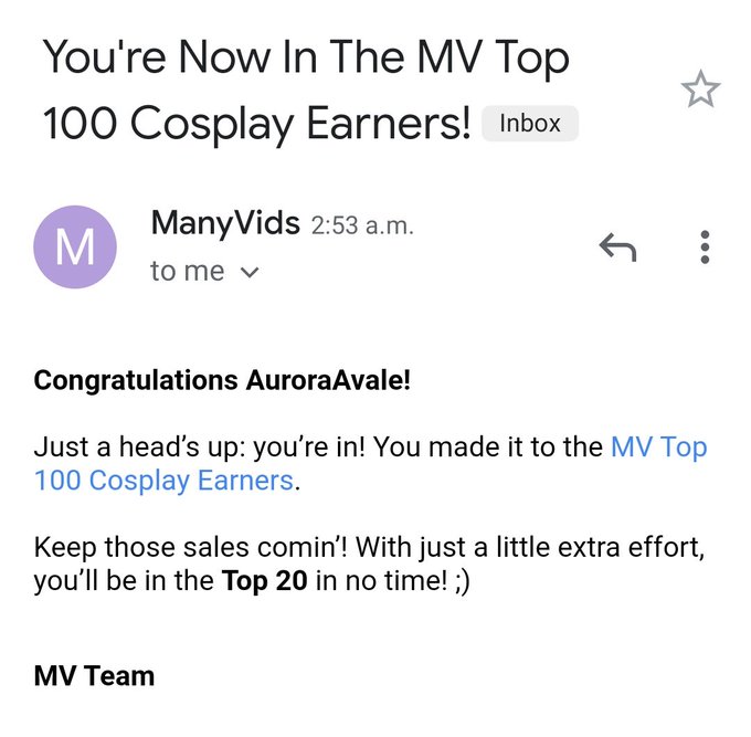 WOOHOO!!! THIS WAS AWESOME TO WAKE UP TO 🥰😁 What cosplay should I do next? I need suggestions 😉 https://t<a href="/tag/manyvids"class="tags"><span>#manyvids</span></a>