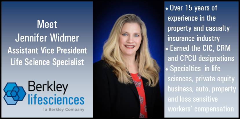 BerkleyLifeSci's tweet photo. Meet Jennifer Widmer, @BerkleyLifeSci AVP &amp; #LifeScience Specialist. Learn more about Jennifer at https://t.co/r68BQW4Cd4 https://t.co/AKdtmRGskR