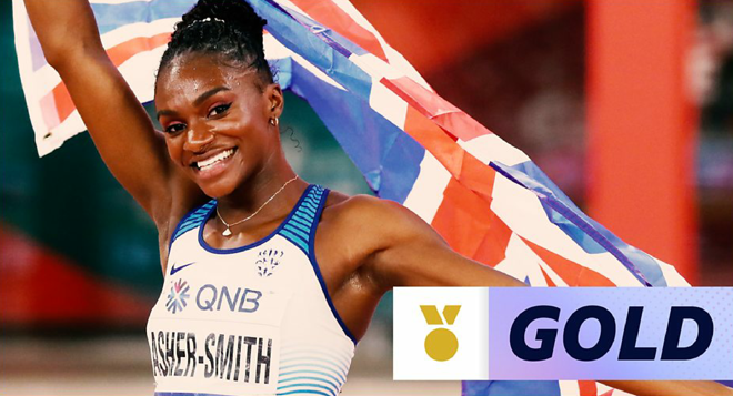 UKSportsAsso's tweet photo. Dina Asher-Smith becomes the first British woman to win a major global sprint title as she stormed to victory in 200m at the World Championships in Doha.
UK Sports Development Association - London
@UKSportsDevelopment #UKSportsDevelopment
https://t.co/QnZ86xm7uZ https://t.co/YV1j1j3bWB