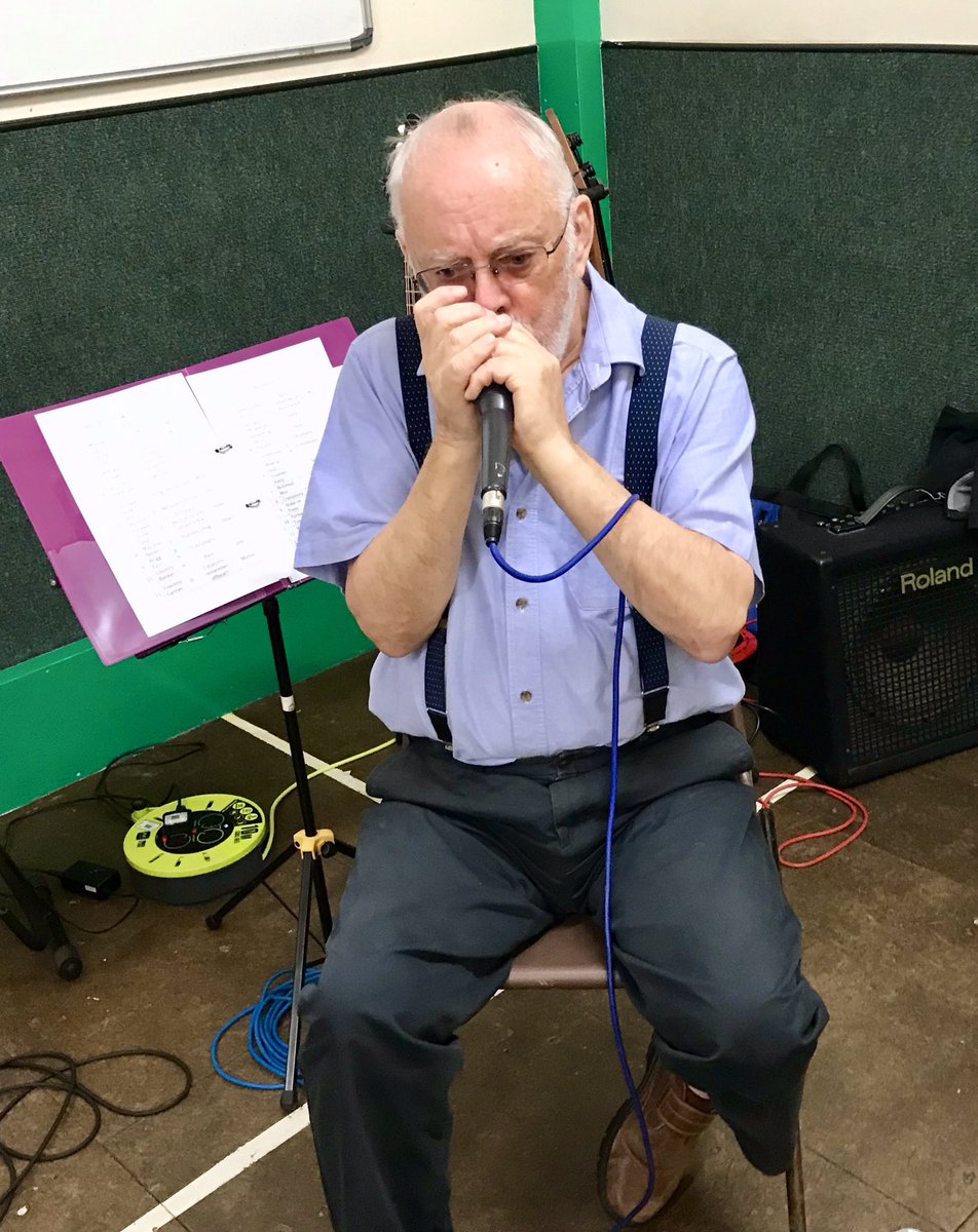 somervillegents's tweet photo. #PeterMcDonald #TedCrum #JemPatterson #PhilFerrar rehearsal in the #Harbury #ScoutHut The day before the @BHTWarwick concert. Brilliant gig. Wonderful audience. Hard work rewarded. Thanks to all. https://t.co/SADRNnhgAc