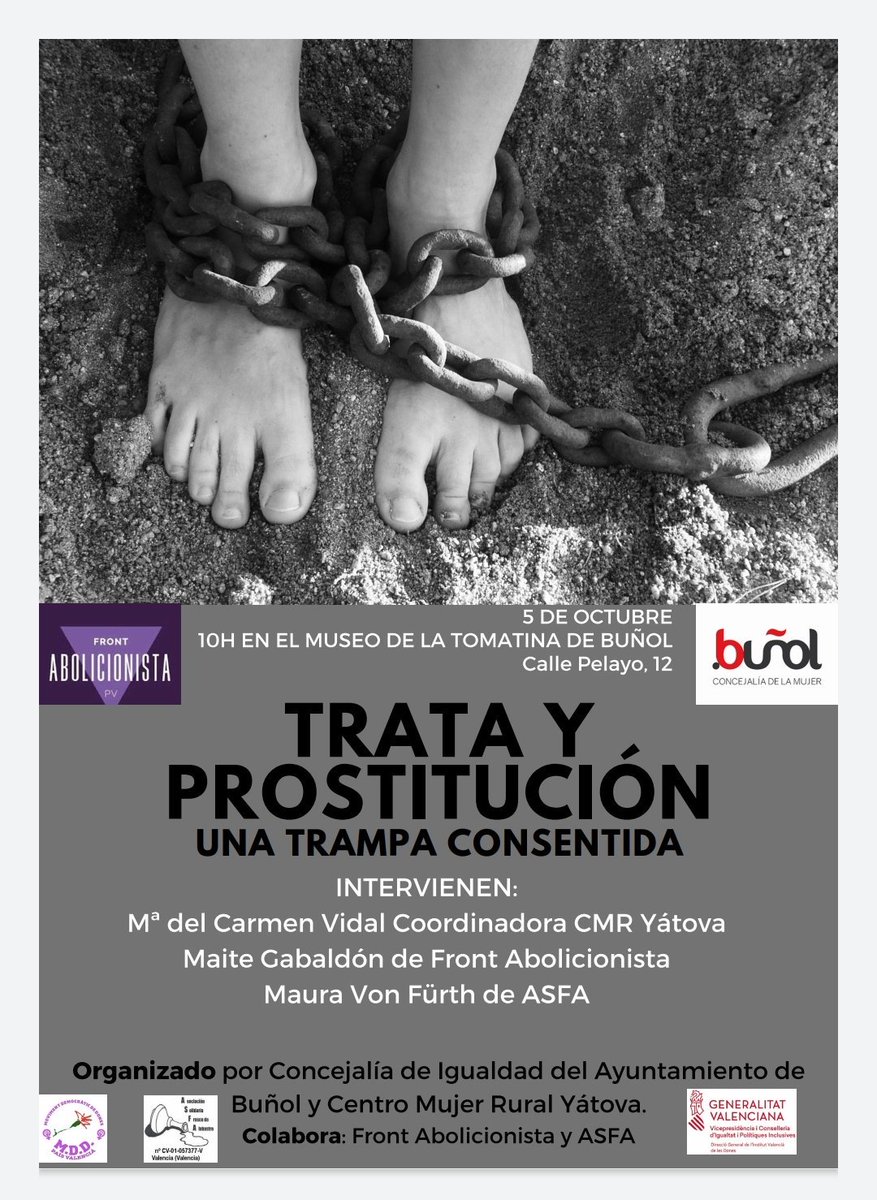 judithexpositoo's tweet photo. Jornadas sobre la trata y la prostitución junto a @FrontPv https://t.co/DADy4GJ4m3