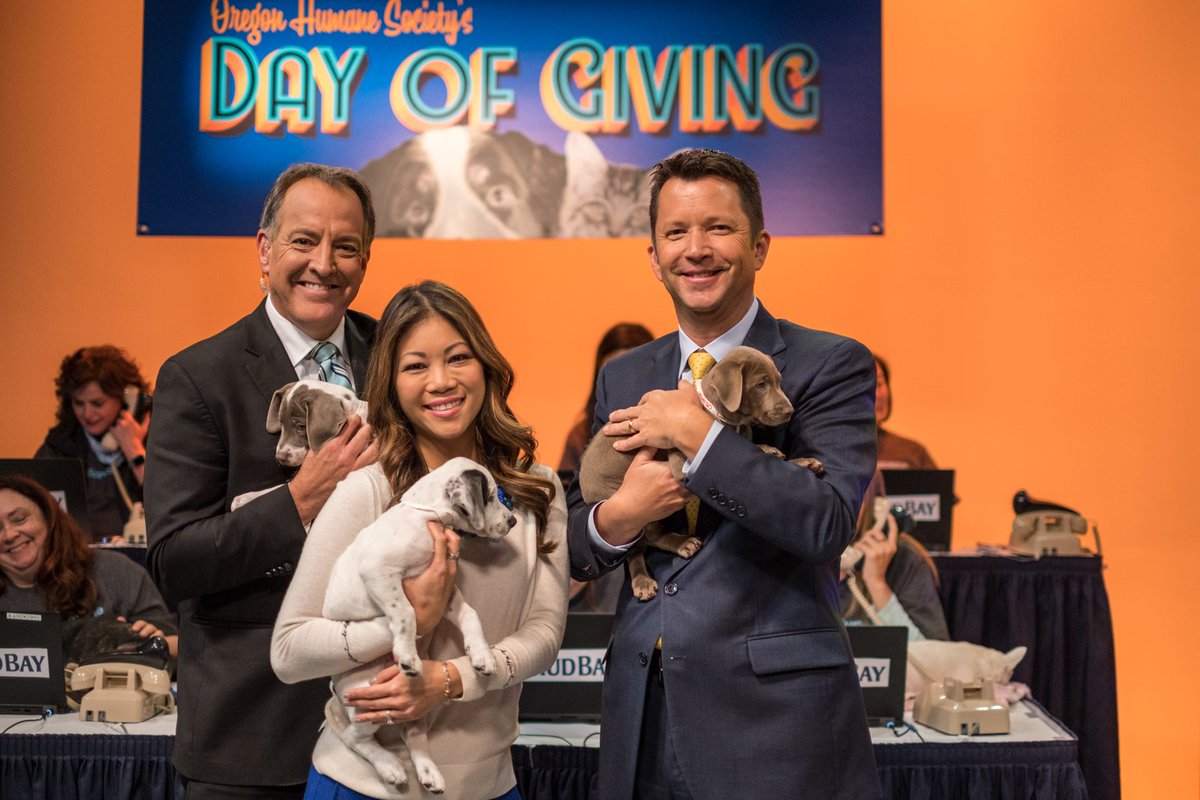 fox12oregon's tweet photo. Thank you so much to all our amazing viewers who donated during the #DayofGiving for @OregonHumane! Your generosity supports the shelter’s life-saving mission to help animals in need. #OHSpets #OregonHumane #FOX12 https://t.co/RitQ5yFaUh