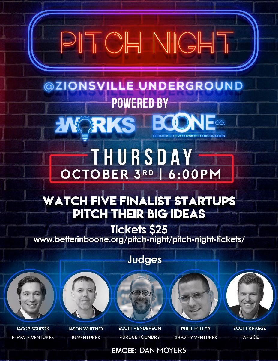 MATTorMAC's tweet image. 📢- - - I've got 3 extra tickets to Pitch Night in Zionsville tonight starting at 6pm! If you're interested in attending this inspiring, startup event at no cost let me know. Details: betterinboone.org/pitch-night/.