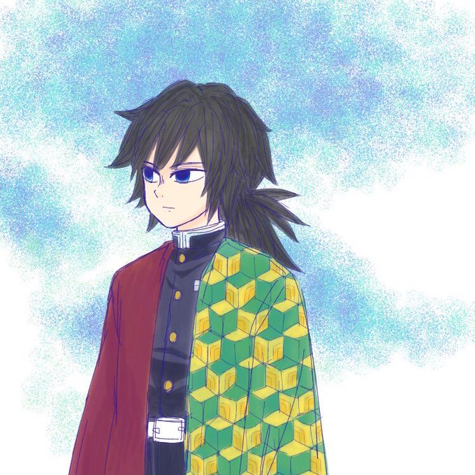 yuriL*さんがTwitterに投稿した冨岡義勇(鬼滅の刃)のイラスト。