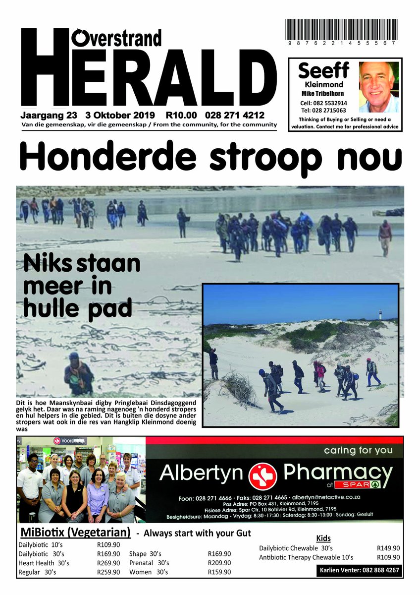 The scene at Maanskynbaai near Pringle Bay on Tuesday morning. More than a hundred poachers and their helpers on the beach. That's on just on one beach