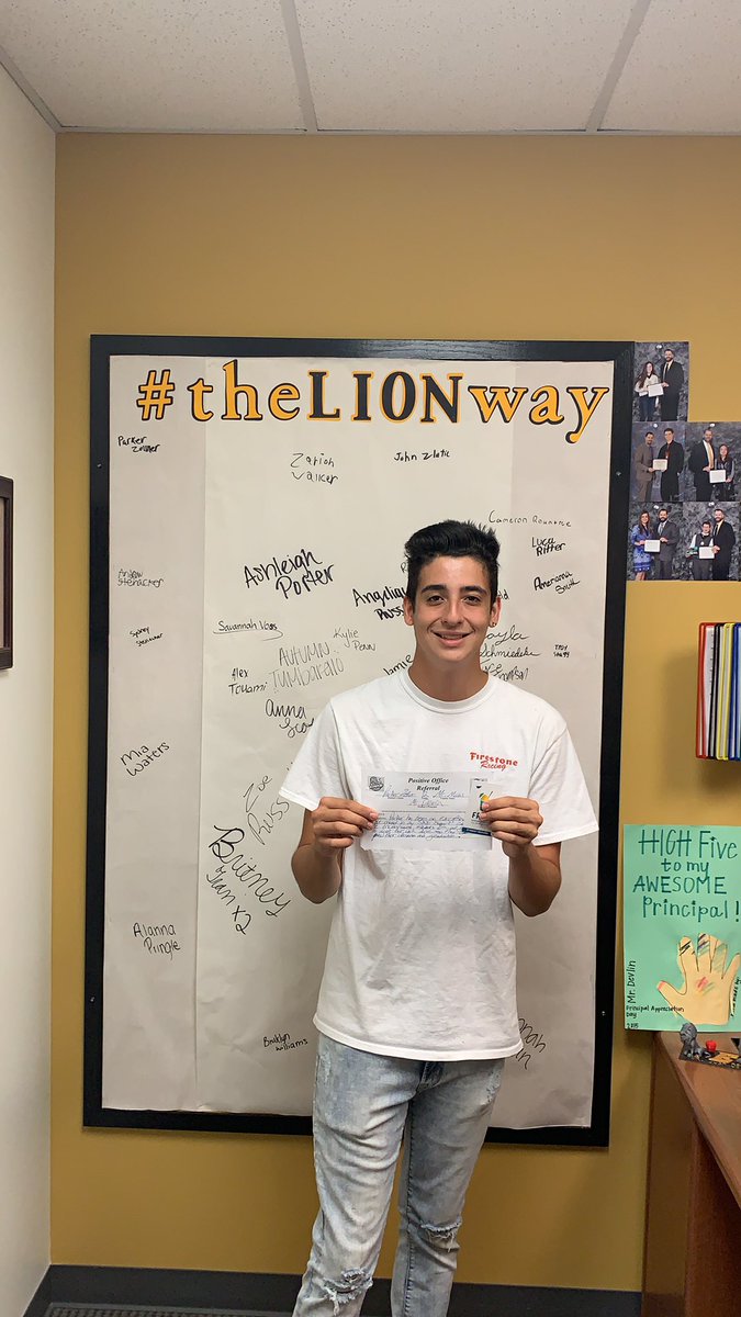 fzsmAPdevlin's tweet photo. Parker Zollner has been an incredible role model in support class this year. He encourages students of all ages to get their work done so they can graduate according to Mr. Mains! #theLIONway #signtheboard https://t.co/abIAOyG2Ve