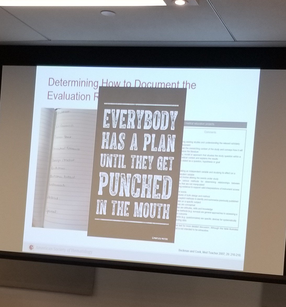 Important evaluation advice from Dr.Leslie Ellis #ASHMEI