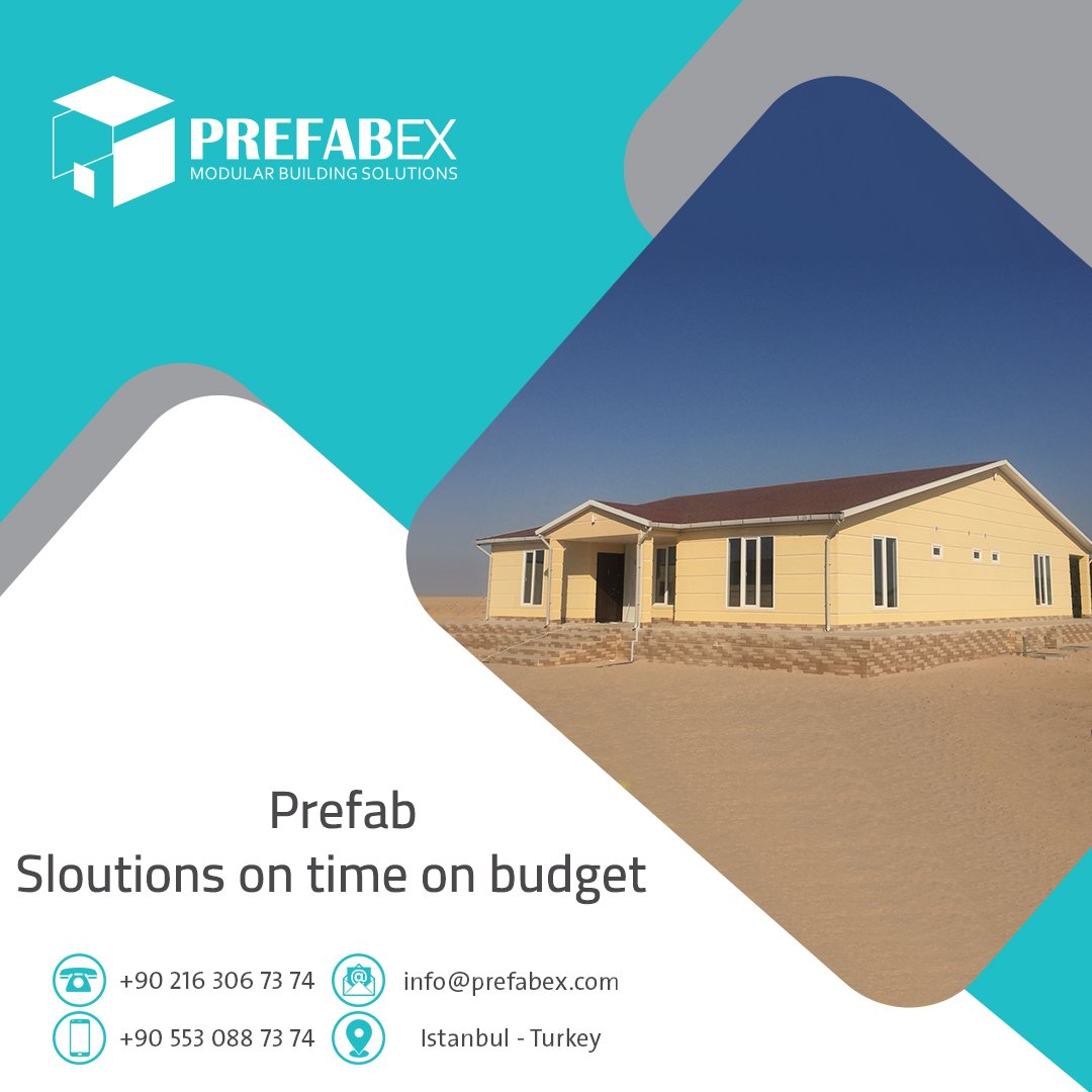 PrefabexLtd's tweet photo. #Prefabex offers wide range of #solutions customised to customer's needs. Our solutions are #produced , #shipped and #assembled at a very short time.
For inquiries, you may contact:
Tel: +90 216 306 7374
Mobile: +90 553 088 7374
Email: info@prefabex.com https://t.co/VuWC6yRj6Y