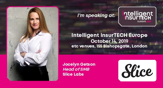 Thrilled to confirm Jocelyn Getson, Head of SMB at <a href="/slicelabs/">SliceLabs</a> as a speaker at Intelligent InsurTech Europe 2019! To secure one of the last few remaining passes, register here: intelligentinsurtecheurope.com #IITech19 #Insurance #Insurtech