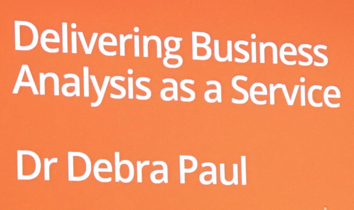 WNieuwenburg's tweet photo. Nice to know for non Dutch speaking BA's, the acronym of Business Analysis as a  Service BAAS, is the Dutch word for The Boss, so BA is the boss 😉#DREAM19 #baot @akddeb https://t.co/X102soFmv1