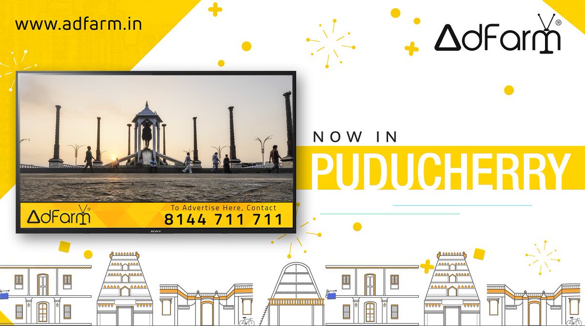 adfarmindia's tweet photo. AdFarm - India's Fastest Growing Outdoor Ad Platform Now In Pondicherry

#GoAdFarm #Branding #Advertising #TvAds #DOOH #GoAdFarm #Pondicherry https://t.co/qwjHB49KZK