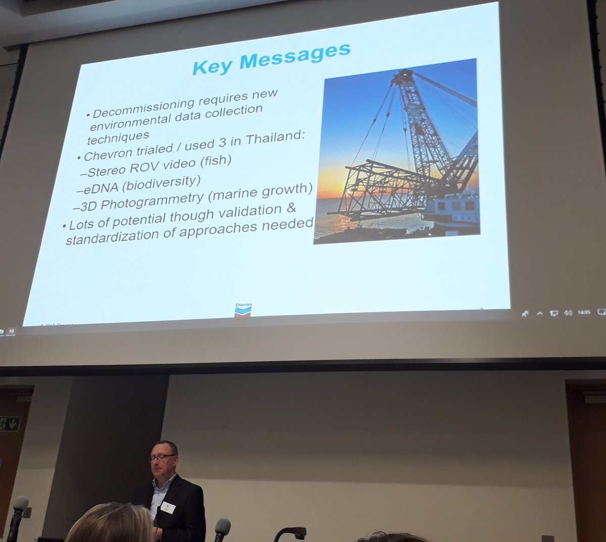 Yolanda2182's tweet photo. #MASTSASM2019 Decommissioning and Wreck Removal workshop. Talking about methods to assess offshore environmental values @Chevron. @JNCC_UK @mastscot #marine #environment #decommissioning https://t.co/vCRGZQVvOx
