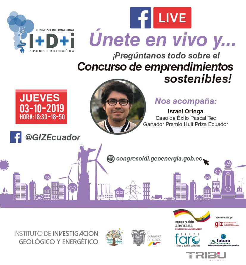 tribuinnova's tweet photo. ¡Buscamos emprendedores y organizaciones de la sociedad civil que puedan salvar el Mundo! 🏡🌎
Conéctate hoy 3 de octubre a las 18h30 a la Fanpage de @GIZEcuador para conocer como presentar tu propuesta innovadora y contribuir a la sostenibilidad energética.
🔴 https://t.co/0LDyehsRT7