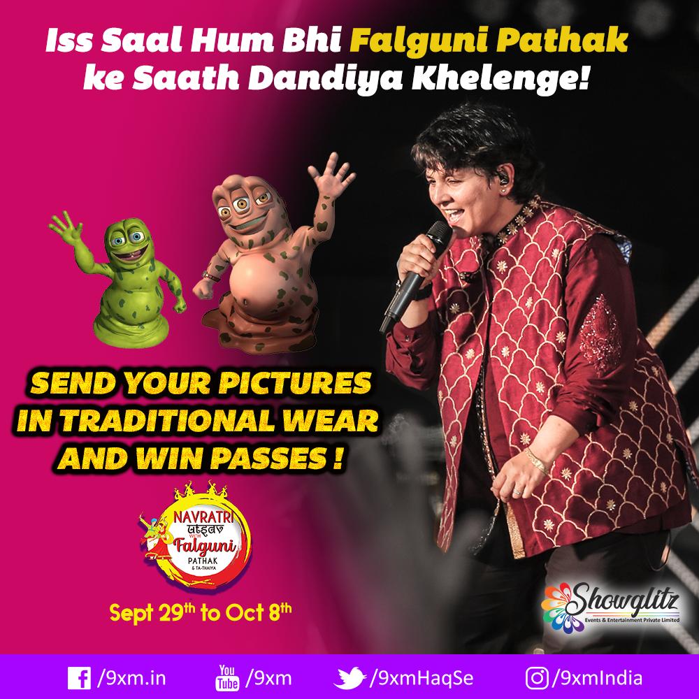 Participate in the contest and win passes for Navratri Utsav with Falguni Pathak! #9XMNavratri
Send your pictures in traditional wear and win passes. Participate now. #Navratri2019 #Navratri 
*Contest open for #Mumbai Residents ONLY*