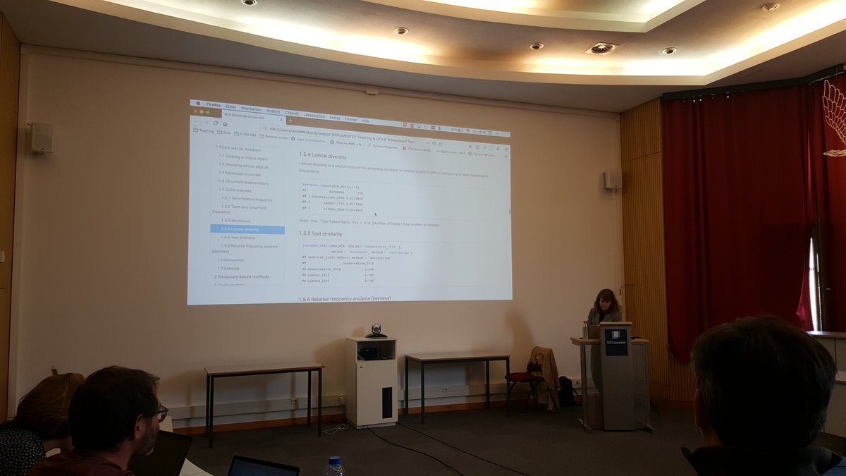 Ameni_Meh's tweet image. #textasdata workshop by @denisetraber  at @UCLouvain_be #QTA method training 🙂