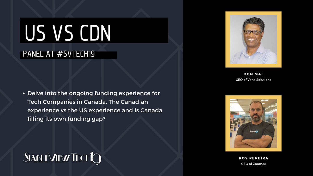 Our first panel of the day is about to start! Featuring speakers from both <a href="/venasolutions/">Vena Solutions</a> and @Zoomdotai #SVTECH19

#funding #tech #panel #events #capital