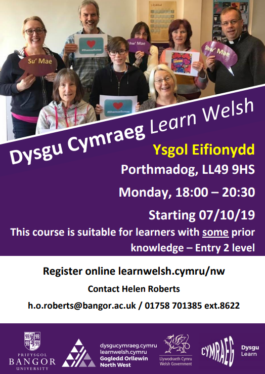 Learn_Cymraeg's tweet photo. Mae 'na ddosbarthiadau ym Mhwllheli a Phorthmadog sy'n chwilio am aelodau newydd.
There's a class in #Pwllheli and in #Porthmadog looking for new members.
Porthmadog - Entry 2 level - suitable for learners with some knowledge.
Pwllheli - Entry 1 - suitable for complete beginners. https://t.co/4etN4y6bw5