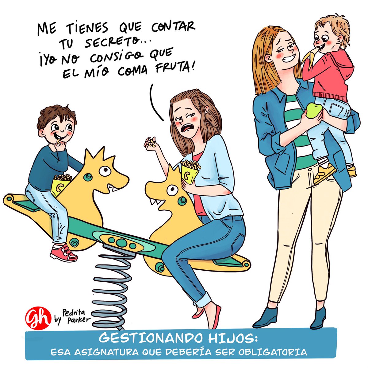 educar_es_todo's tweet photo. Nos pasamos el día ideando fórmulas para que nuestros hijos se coman la fruta y la verdura, llegando incluso a esconderla entre un kilo de ketchup...😂 Sin embargo, no caemos en lo más obvio: nuestros hijos nos aprenden a nosotros.
Gracias por esta maravilla @PedritaParker https://t.co/AKX3YZW0JW