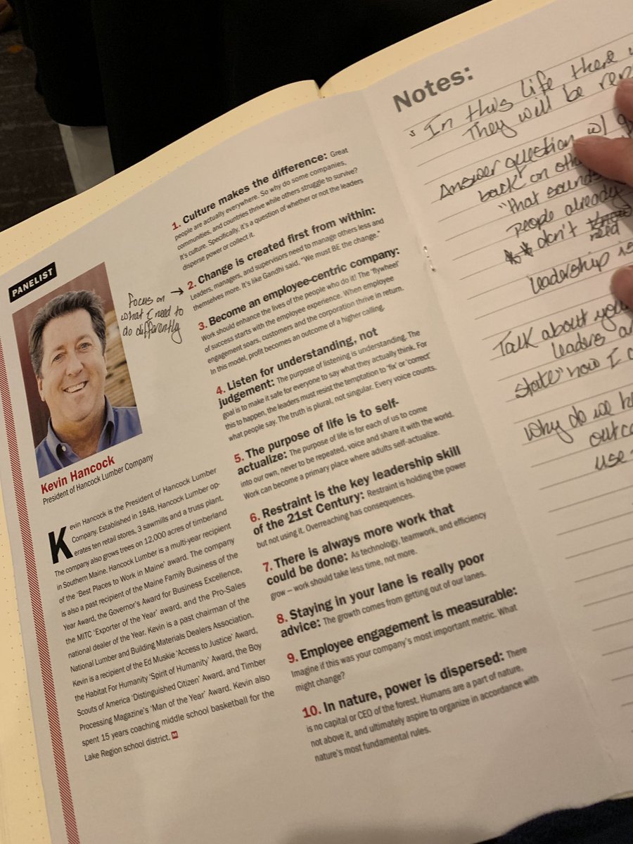 saramunrovt's tweet image. More #ceoadvice from Kevin Hancock @hancocklumber #mbceo19 “People who take care of customers come first. The customers are a wicked close 2nd.”