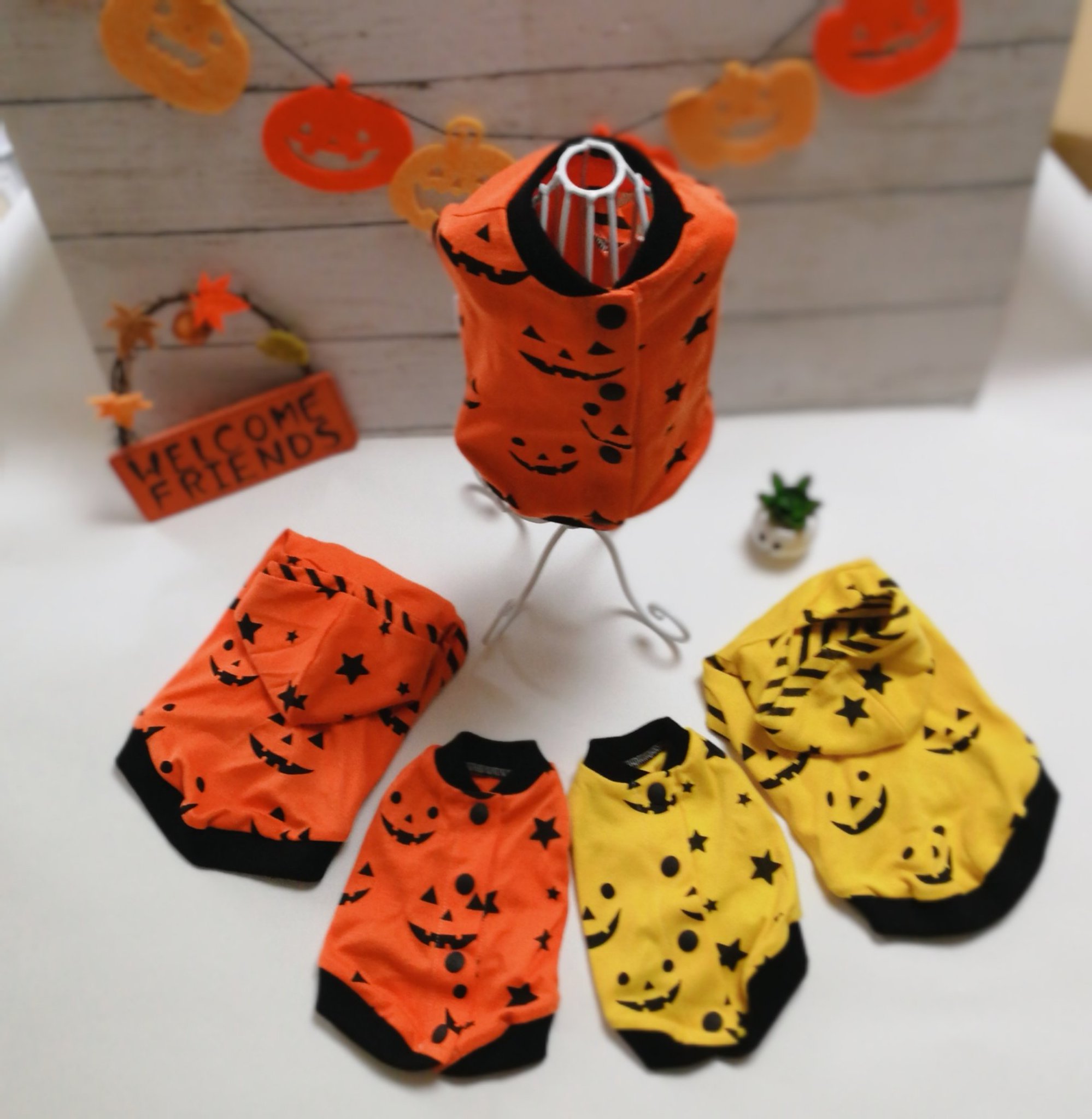 shmk☆様 専用 ハンドメイド 犬服 ② ハロウィン×デニム切替タンク