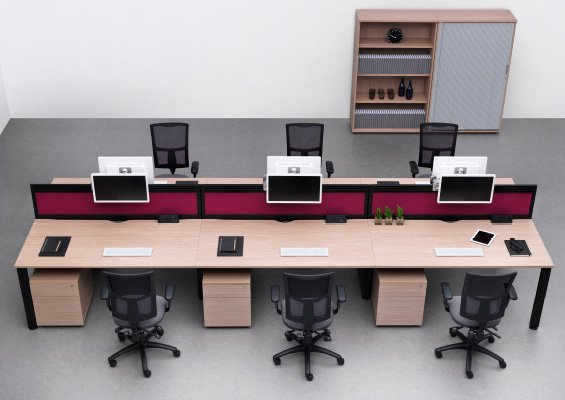 A stylish, simple and cost effective bench desking solution suitable for various working environments. Available in many configurations there is an option to suit most offices. <a href="/RapidOffice1980/">Rapid Office</a> #officefurniture