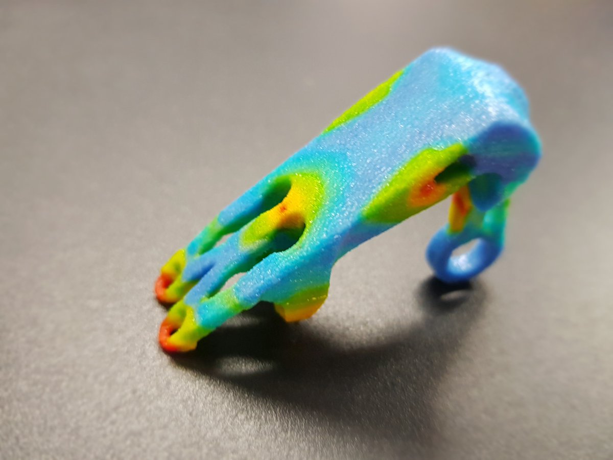 SahasSoftech's tweet image. FEA results showcased in a unique 3D printed model. This model depicts the stress pressure by manifesting colour mapping on it when subjected to a load. Fabricate your ideas into reality. #WhatsOnYourMind? Visit bit.ly/2n17Cra

#sahassoftech #finiteelementanalysis