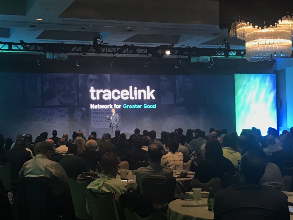 FutureLink19's tweet photo. Full house this morning as @TraceLink CEO, Shabbir Dahod kicks off #FutureLink19: “Leveraging the TraceLink platform to create a healthier, safer world” https://t.co/DTmhUyXnES