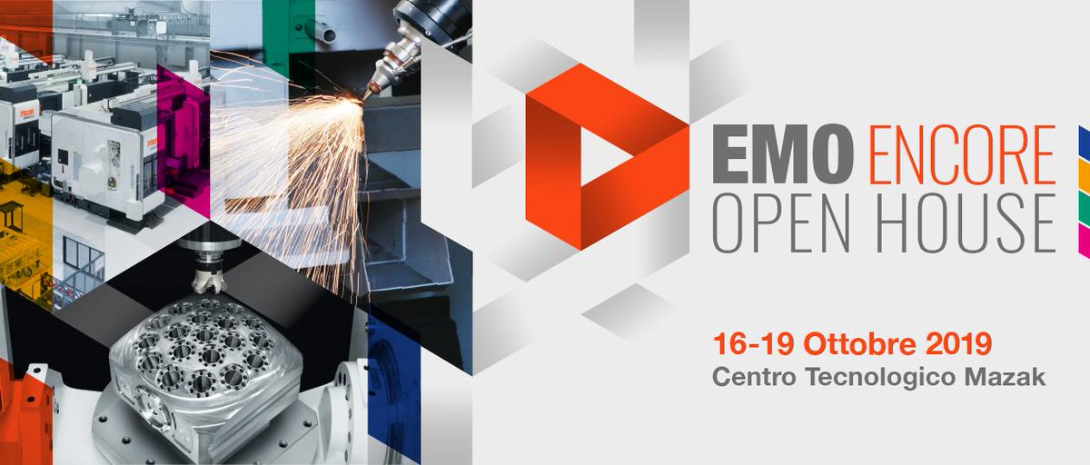 MazakEurope's tweet photo. 20 Macchine esposte, iSmart Factory, Mazak Care 4.0 e il nuovo Smooth Ai. Vieni a trovarci al Centro Tecnologico Mazak dal 16 al 19 ottobre!
Per maggiori informazioni visita la pagina https://t.co/OQzN8vp5RV
#EMOEncore #DiscovermorewithMazak #Mazak100 https://t.co/INwOhGdLQP