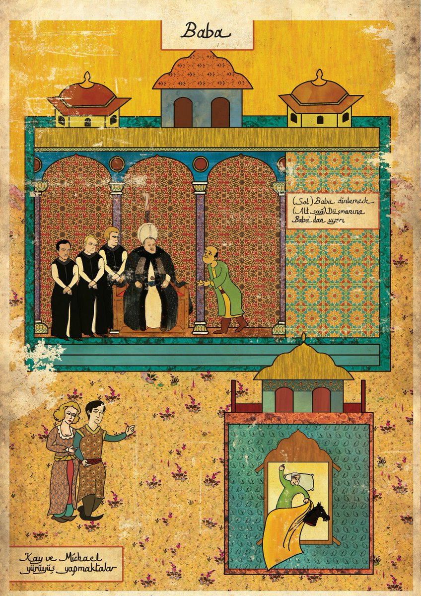 Francis Ford Coppola's "The Godfather"in Ottoman  #miniature style by Murat Palta