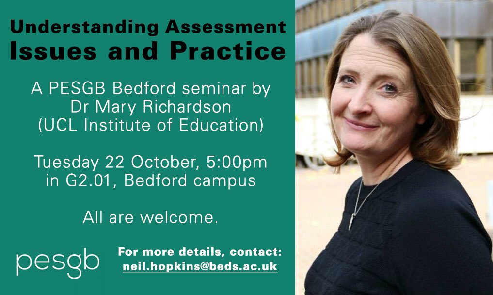 ⁦@miriched⁩ on #assessment in #education ⁦@uobnews⁩ #Bedford. All are welcome ⁦<a href="/PhilOfEdGB/">PESGB</a>⁩ ⁦<a href="/_BBLE_/">BBLE</a>⁩ ⁦<a href="/aefpbeds/">AEFP</a>⁩ ⁦@UoB_TE⁩ ⁦@UoB_SSPA⁩ @UoB_SEEL ⁦@bedfordnews⁩ ⁦@bedfordclanger⁩