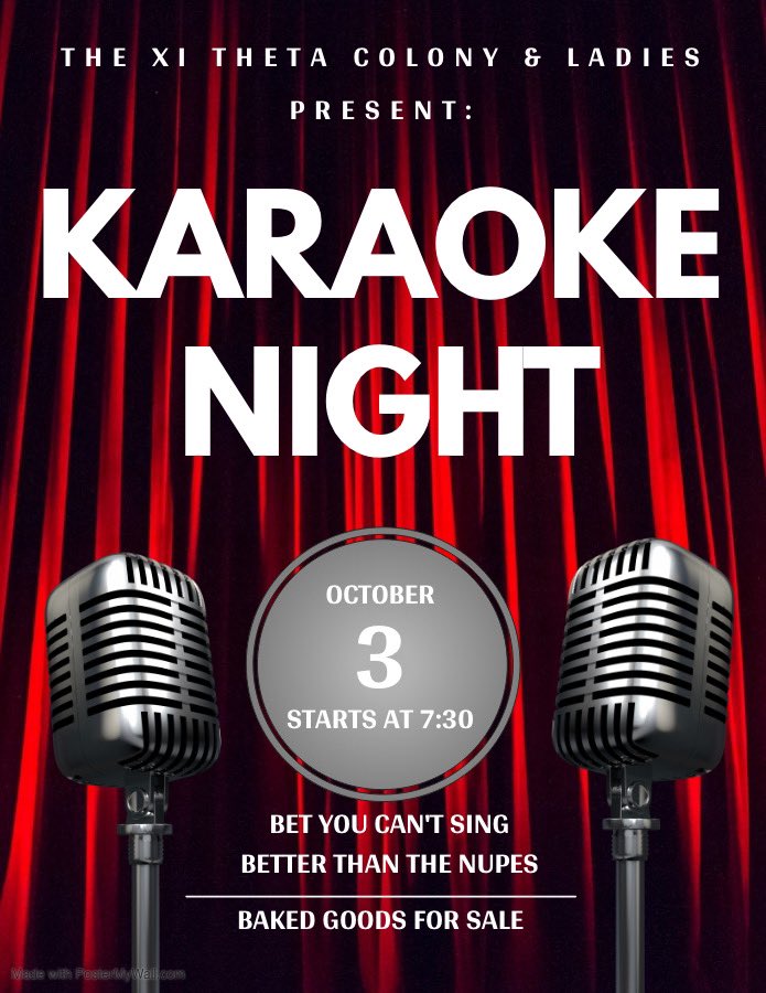 cnu_nupes's tweet photo. Think you can sing better than us? Come out tonight at 7:30 in Luter 121 and prove it. We’re partnering with L.A.D.I.E.S. so let’s show out.♦️ https://t.co/eWHVwOve4R