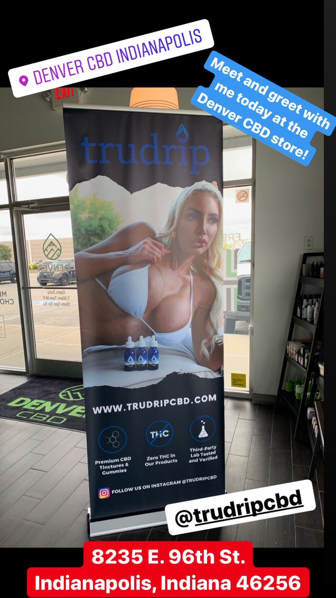 Nicolette_Shea's tweet photo. Meet and greet with me today from 5-7 PM at the Denver CBD store!!! @trudripcbd products are being carried here and you can meet and get an in-store tour!! Address is 8235 E. 96th St., Indianapolis, Indiana 46256 https://t.co/1uMXNMkSMo launching October 7th🔥🔥🔥 https://t.co/ScrMIY9wjS
