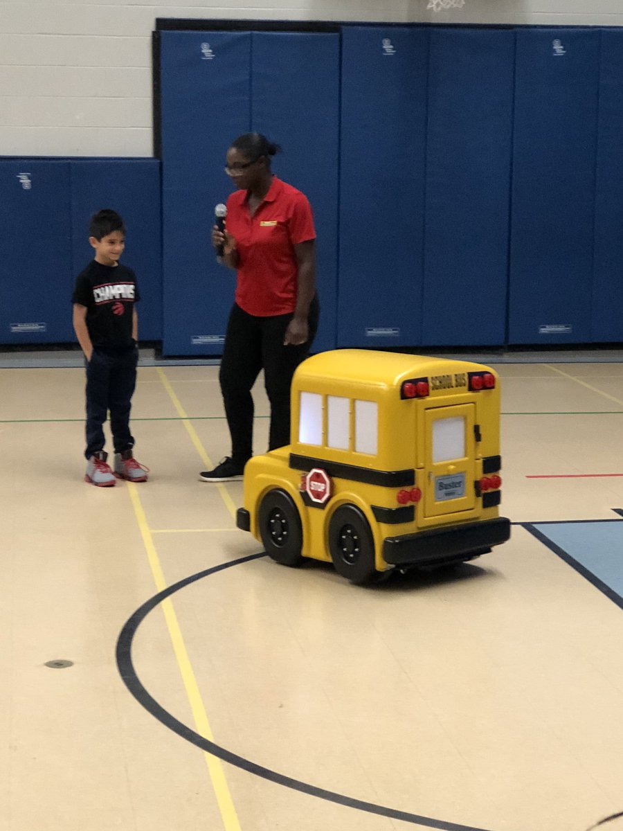 Today the primary classes were learning about Bus Safety.