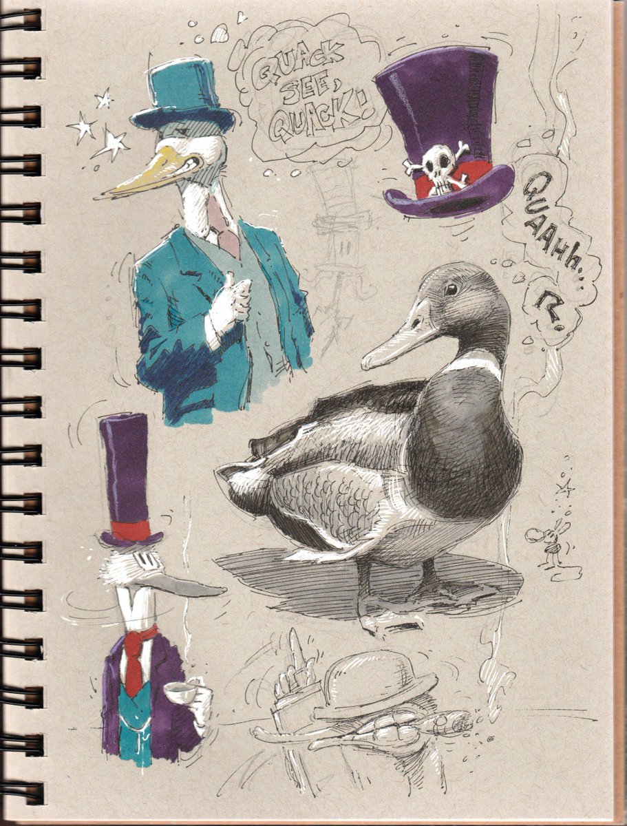 MarkOftedal's tweet photo. #inktober ...I started drawing a duck and then I don’t know what happened. #inktober2019 https://t.co/Nf0eKqQgkg