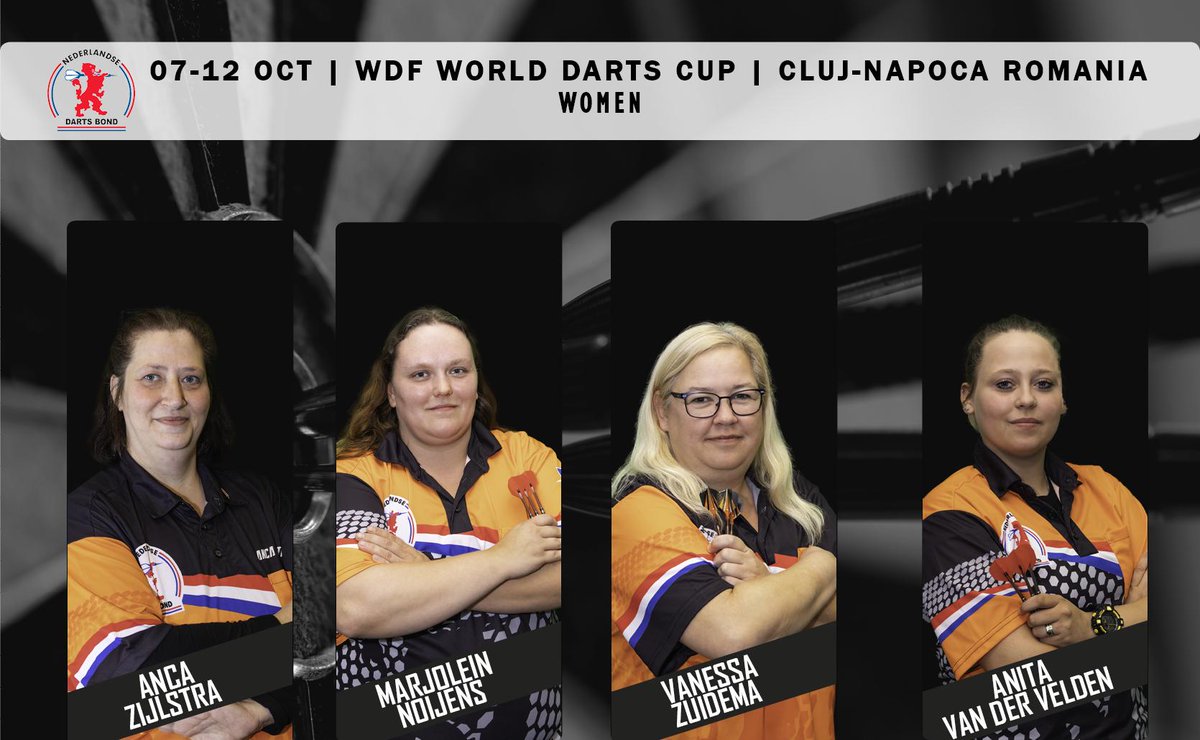 Na de heren is het nu tijd om het Nederlands dames kwartet aan u voor te stellen! De vier vrouwelijke toppers die ons dit jaar vertegenwoordigen op het WK zijn: Anca Zijlstra, Marjolein Noijens, Anita van der Velden en Vanessa Zuidema!

Meer: bit.ly/330gcX2