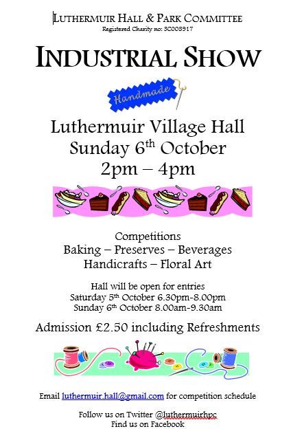 This Sunday, come along to the Hall to see the work of our fabulously talented local bakers and crafters, then join us for a cuppie &amp; a fine piece!