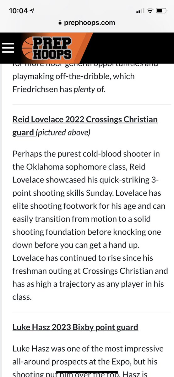 Thank you <a href="/PrepHoopsOK/">Prep Hoops Oklahoma</a> <a href="/PrepHoopsTop250/">Prep Hoops Top 250</a> <a href="/McKinnisBryce/">Bryce McKinnis</a> for recognizing our <a href="/FergusonEliteOK/">Ferguson Elite OK 2022</a> PG <a href="/reidlovelace3/">Reid lovelace</a> !!