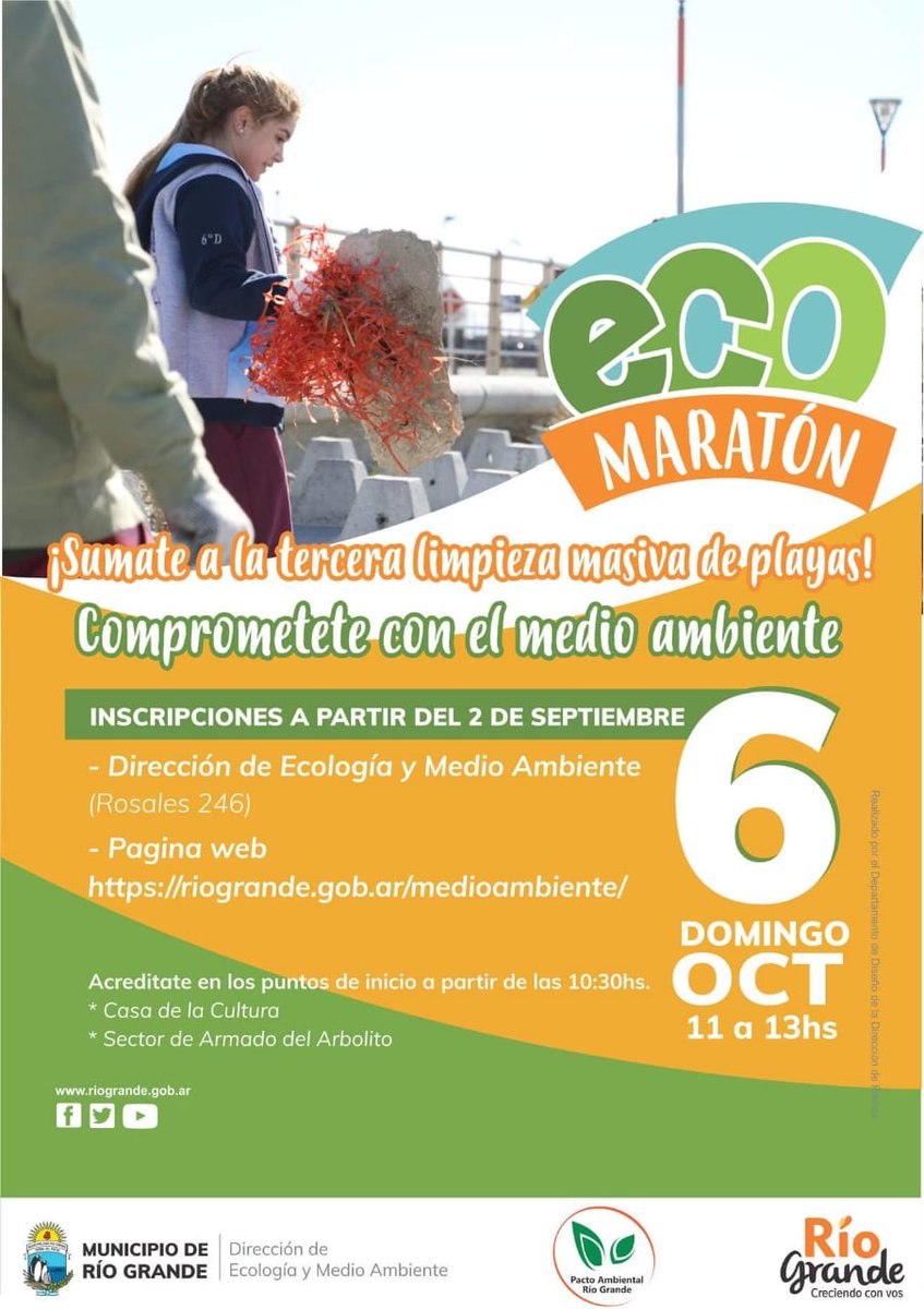 Enlamiraush's tweet photo. #Móvil Río Grande Elías García está con Subsecretario de Producción y Ambiente del Municipio de Producción y Ambiente, Mariano Zulueta hablando sobre la "Eco Maratón" que se va a realizar este domingo de 11 a 13hs . https://t.co/GBDT5Fbts1