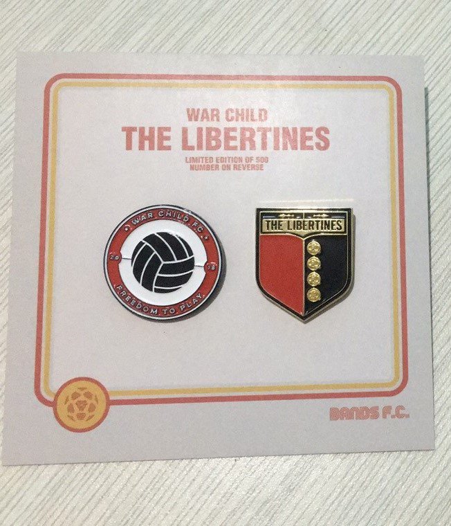 libertines's tweet image. 💥 Here are the limited edition #WarChildFC enamel badges! There are still some available from bit.ly/306RFSl so go and get yours. All proceeds go to the wonderful War Child UK.