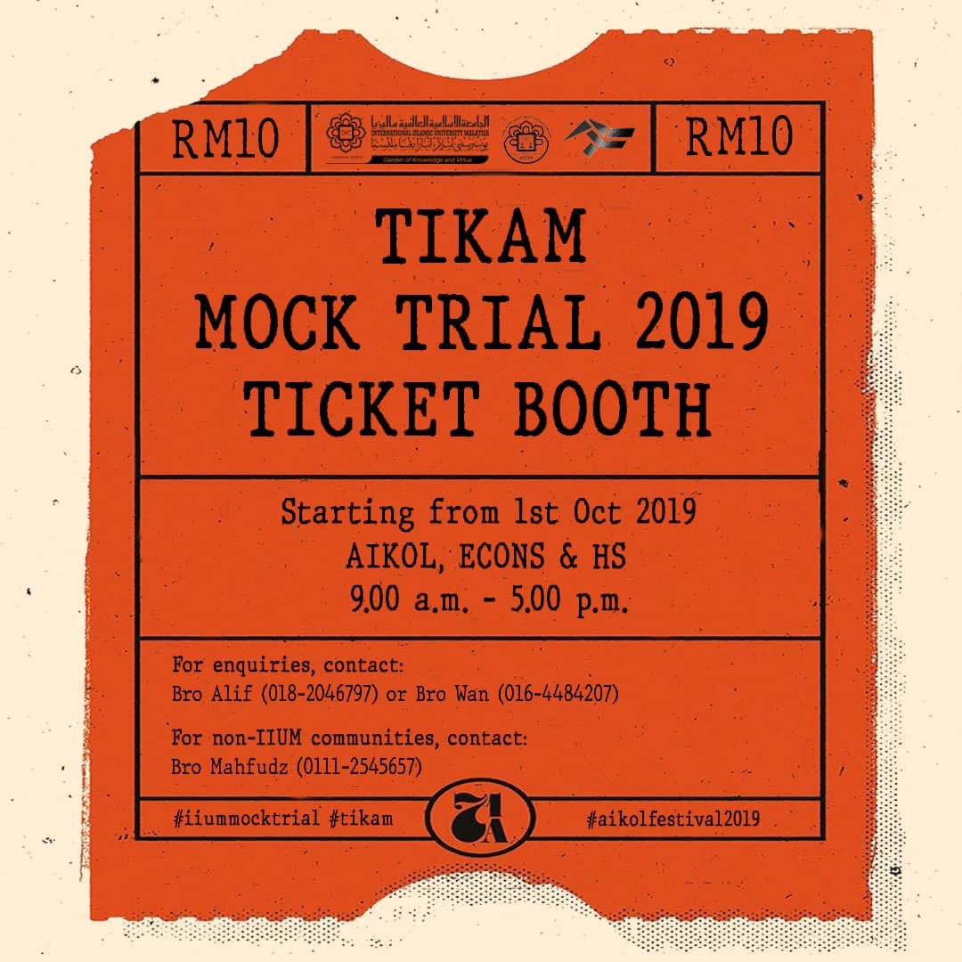 Only RM10 guys!!! #tikam #mocktrial 
#AikolFestival19 #AikolUnites #WeAreBornToSoar #WeAreAikol #KitaAikol